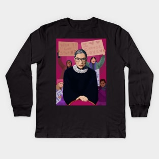 Ruth Bader Ginsburg Kids Long Sleeve T-Shirt